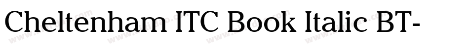 Cheltenham ITC Book Italic BT字体转换